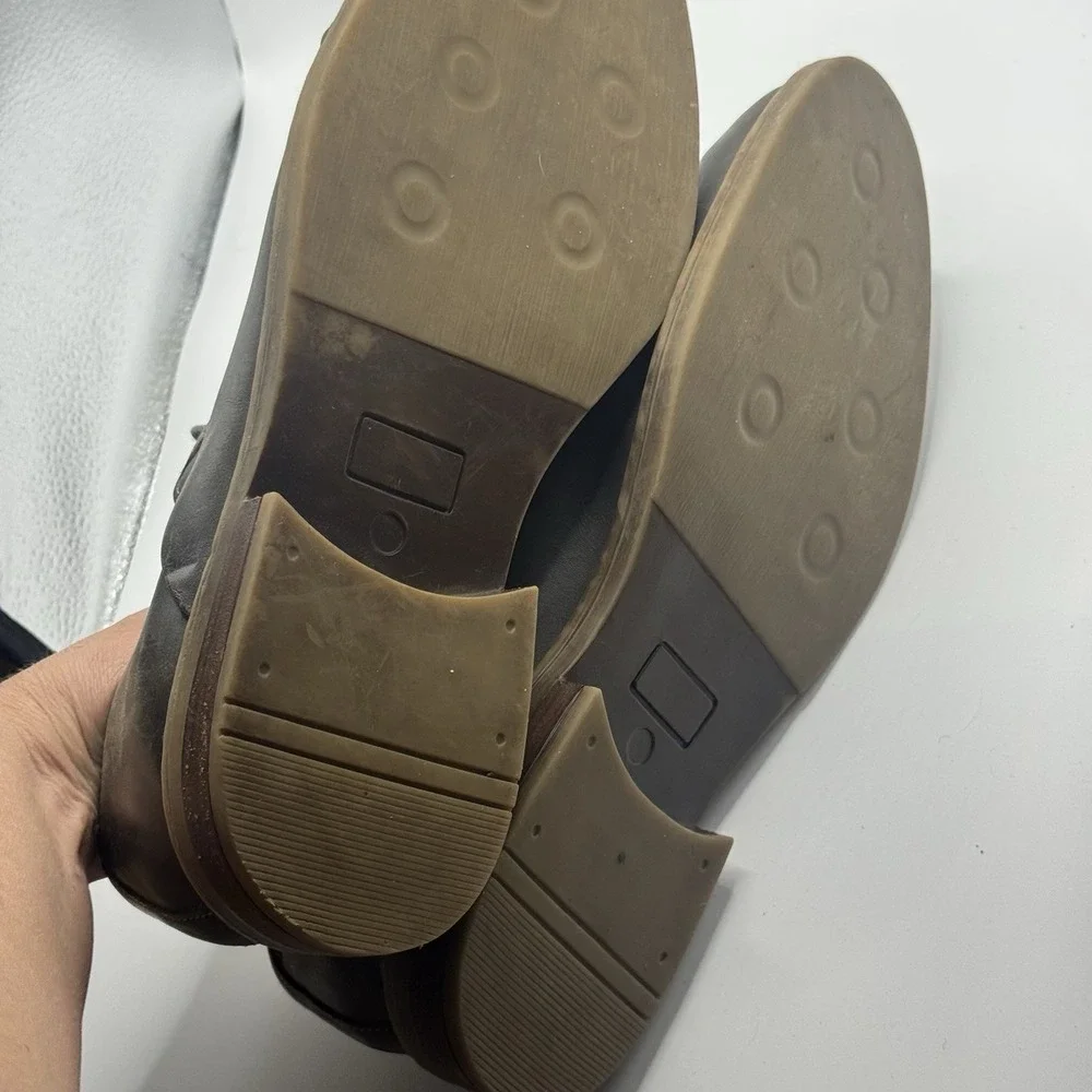 Stafford Leather Dress Shoe Mens 10M Leather Brownish Gray